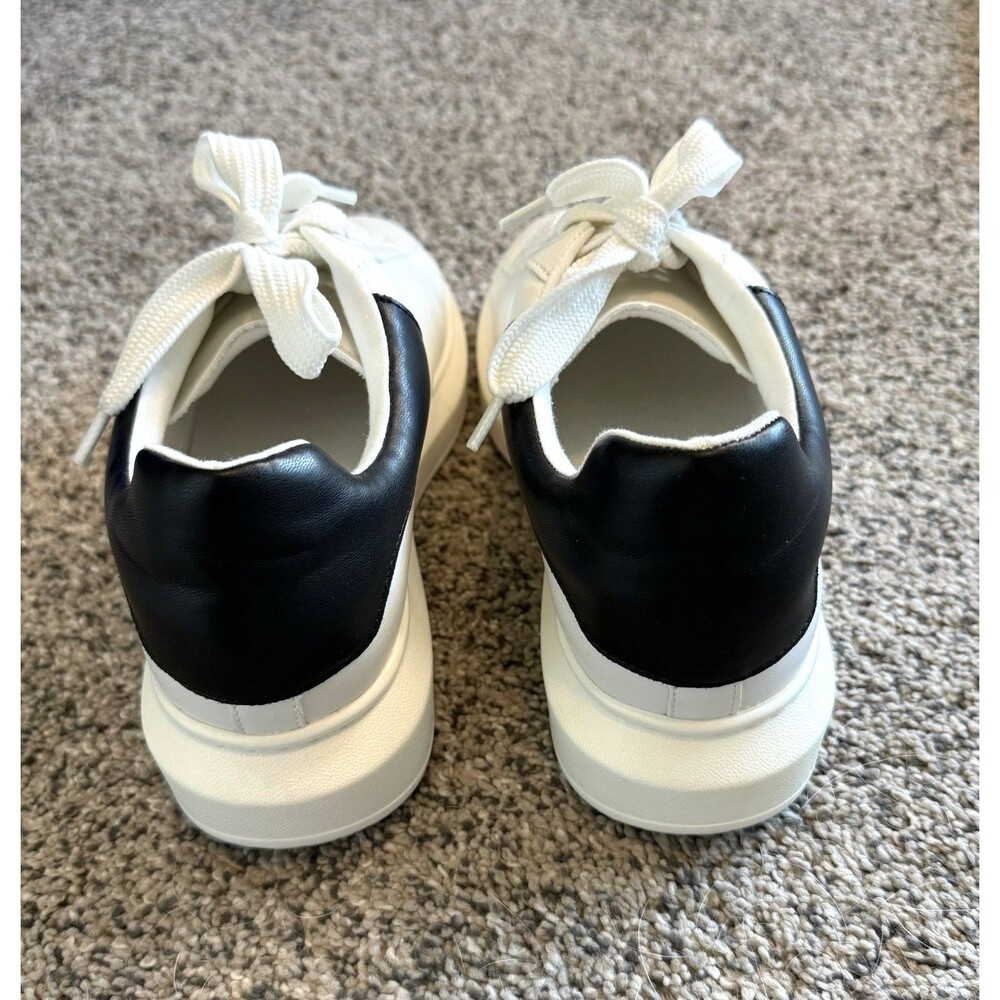 Womens Steve Madden Gaines White Faux Leather Size 8M Platform Sneakers - Picture 4 of 6